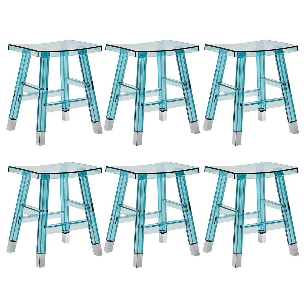 Vibrant Colors Acrylic Chic Coffee Chair Stackable Bar Stool
