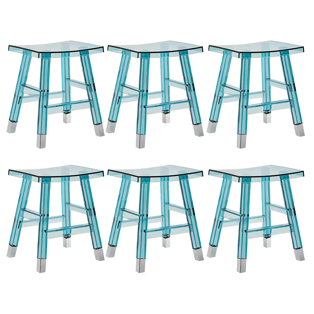 Vibrant Colors Acrylic Chic Coffee Chair Stackable Bar Stool