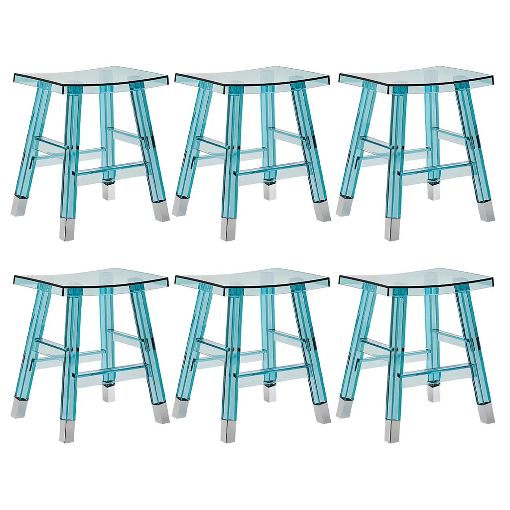 Vibrant Colors Acrylic Chic Coffee Chair Stackable Bar Stool