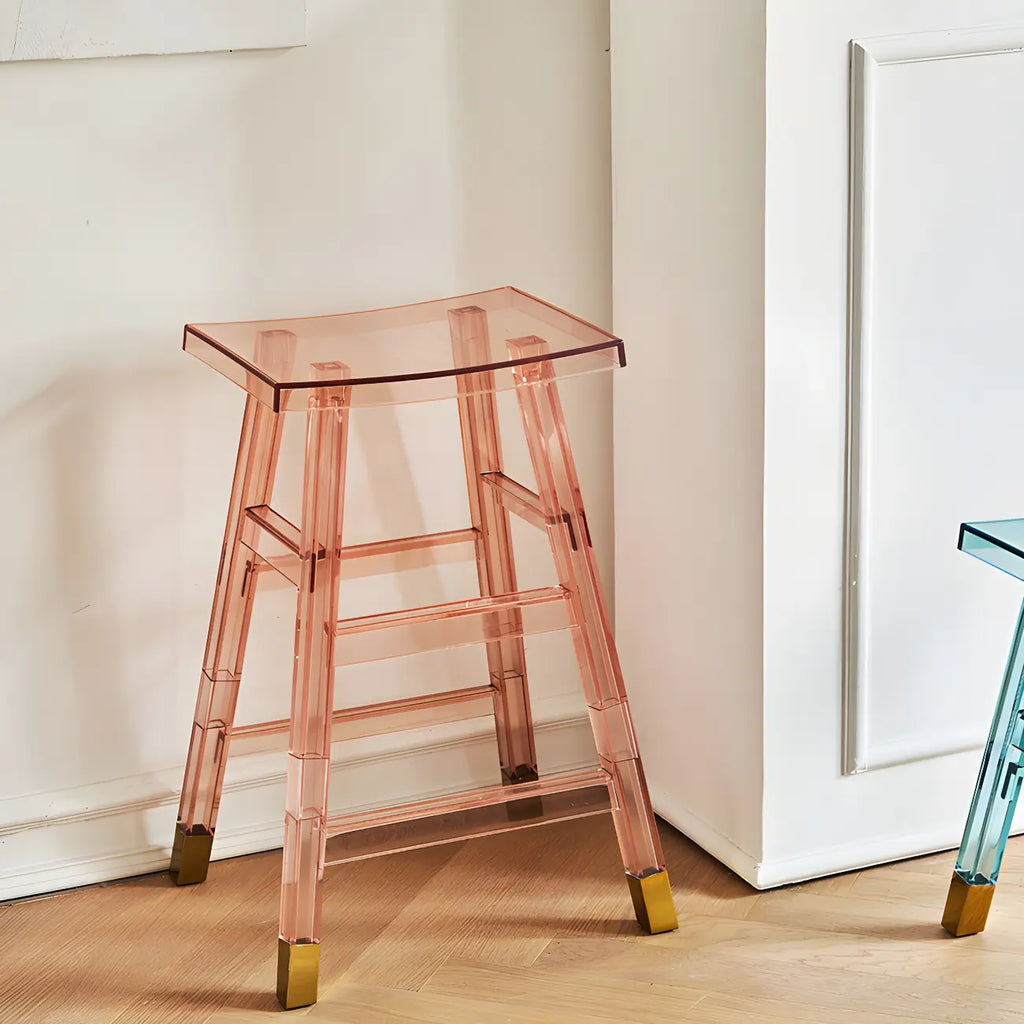 Vibrant Colors Acrylic Chic Coffee Chair Stackable Bar Stool