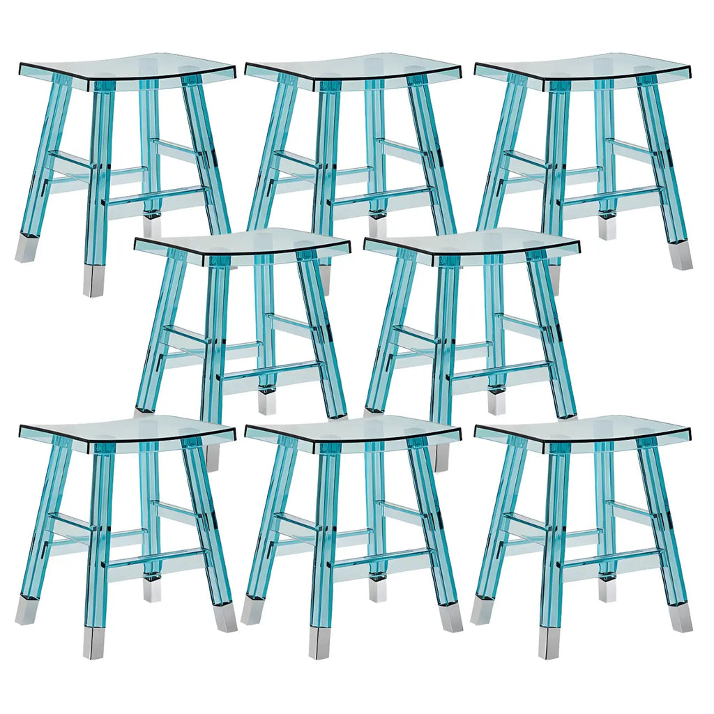 Vibrant Colors Acrylic Chic Coffee Chair Stackable Bar Stool