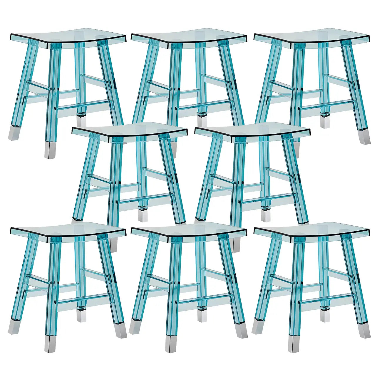 Vibrant Colors Acrylic Chic Coffee Chair Stackable Bar Stool