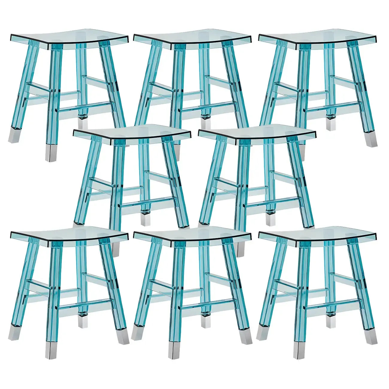 Vibrant Colors Acrylic Chic Coffee Chair Stackable Bar Stool
