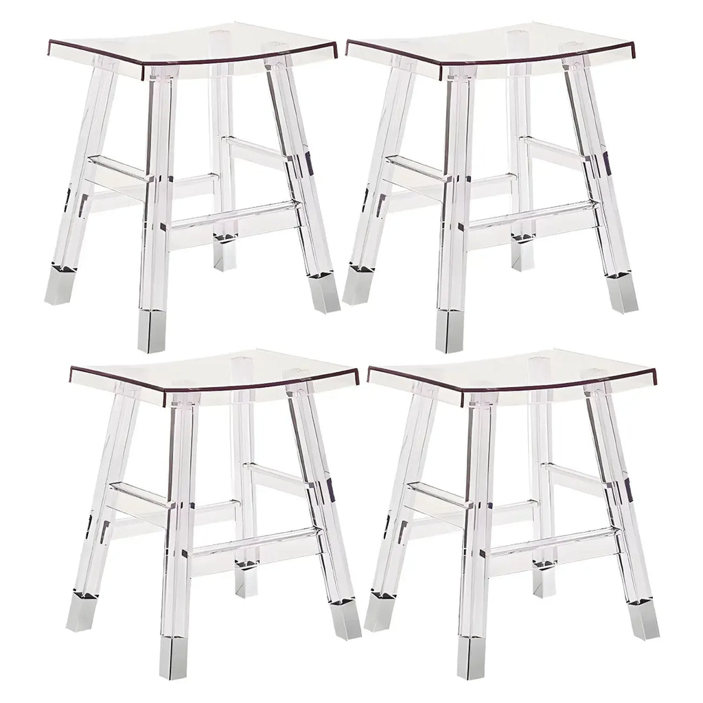 Vibrant Colors Acrylic Chic Coffee Chair Stackable Bar Stool
