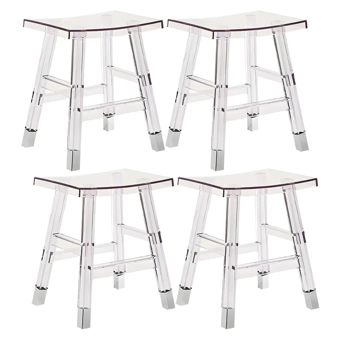 Vibrant Colors Acrylic Chic Coffee Chair Stackable Bar Stool