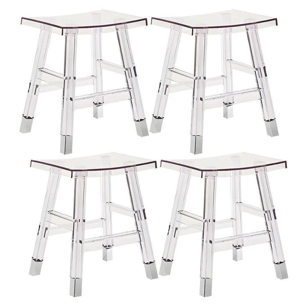 Vibrant Colors Acrylic Chic Coffee Chair Stackable Bar Stool