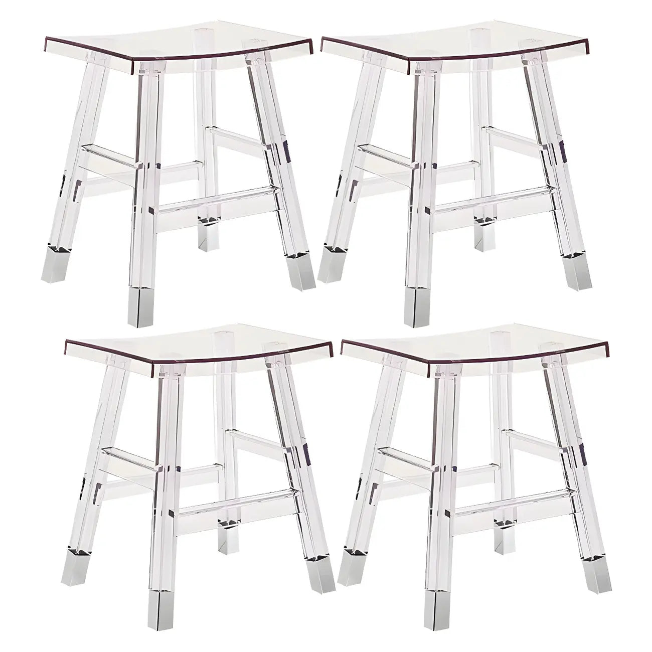 Vibrant Colors Acrylic Chic Coffee Chair Stackable Bar Stool