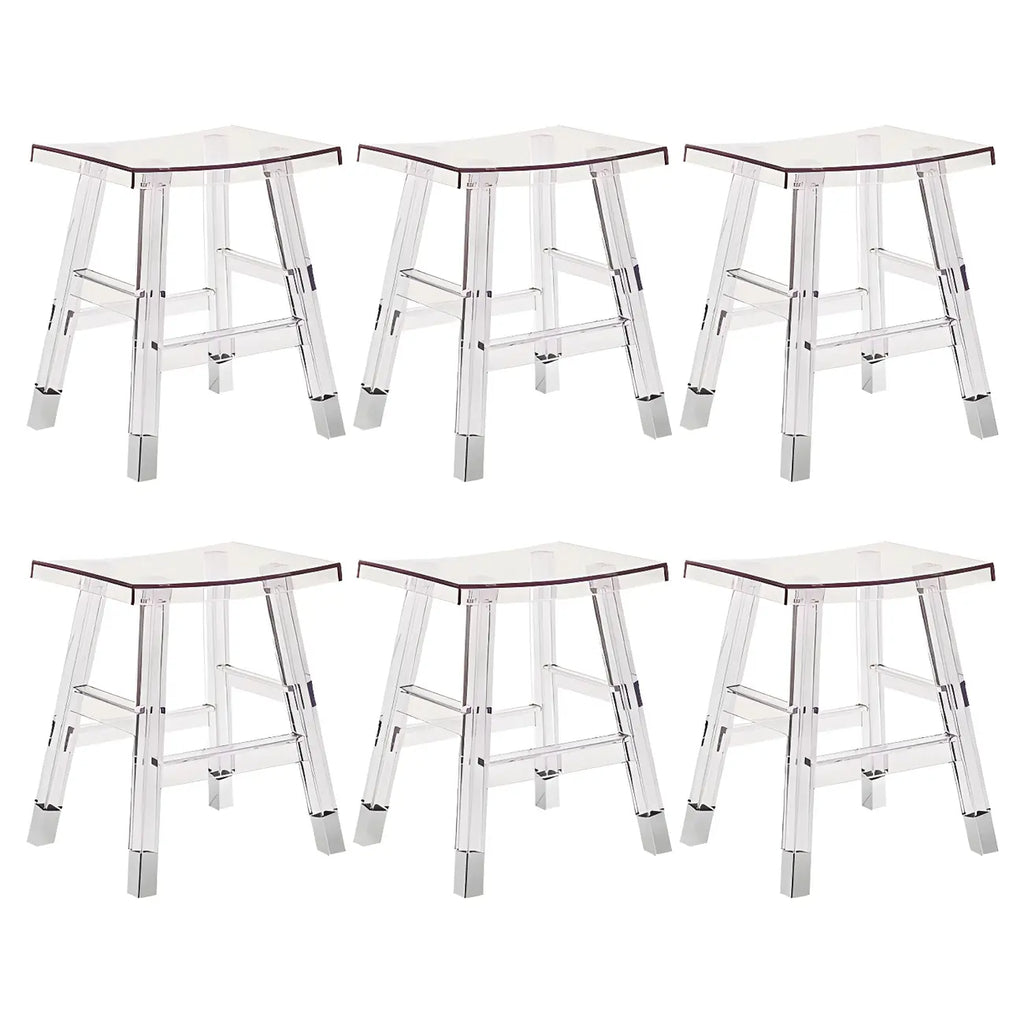Vibrant Colors Acrylic Chic Coffee Chair Stackable Bar Stool
