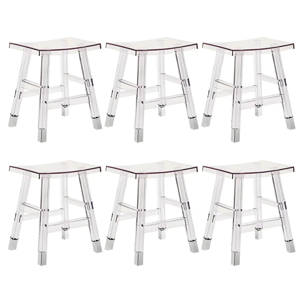 Vibrant Colors Acrylic Chic Coffee Chair Stackable Bar Stool