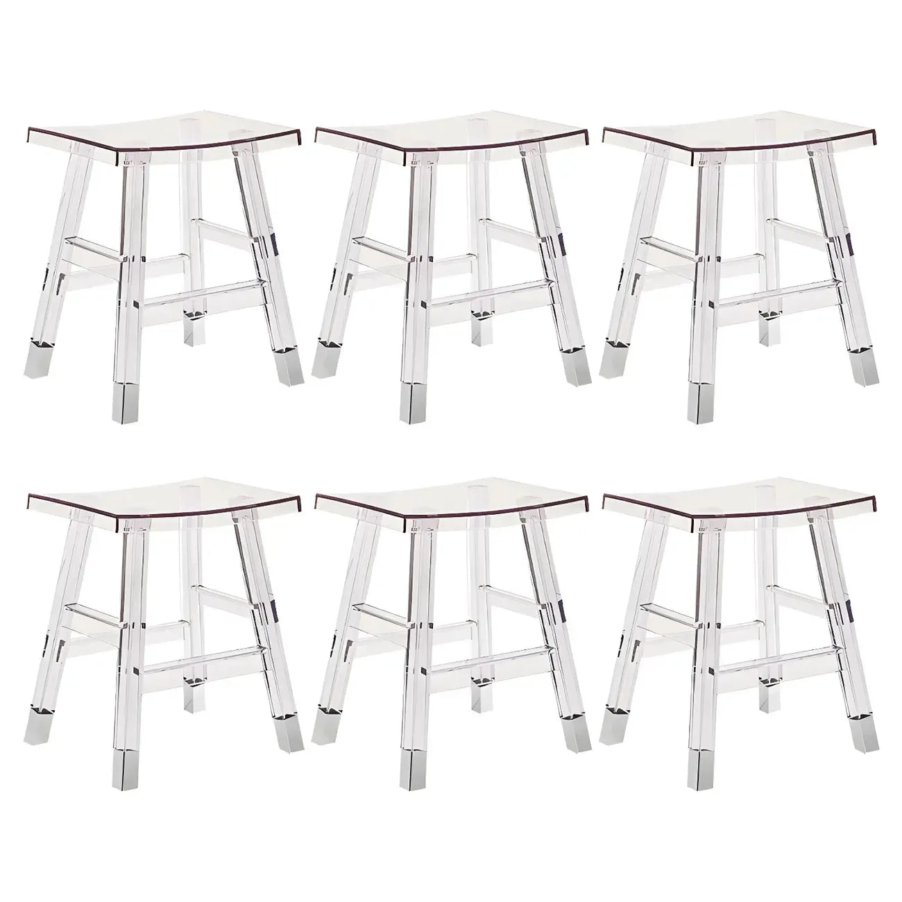 Vibrant Colors Acrylic Chic Coffee Chair Stackable Bar Stool