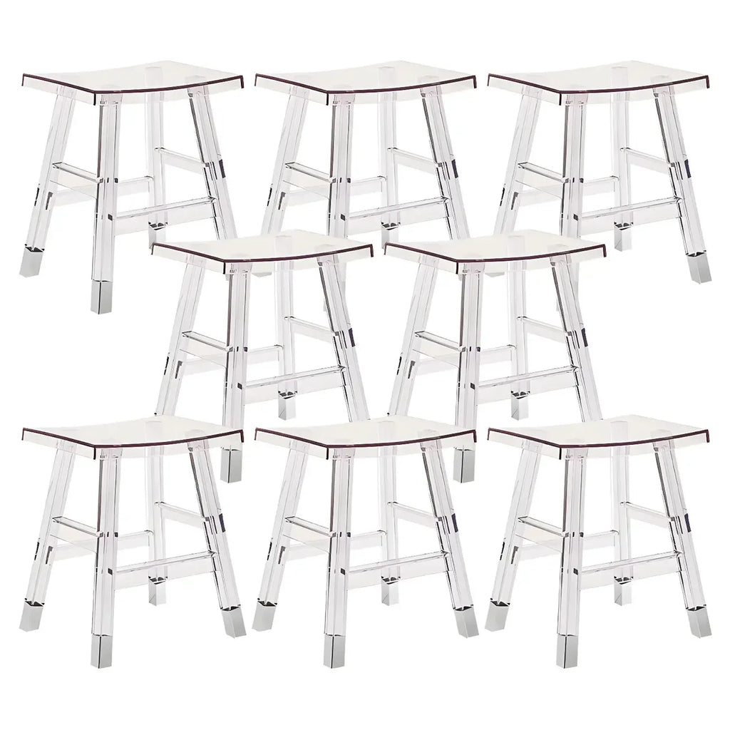 Vibrant Colors Acrylic Chic Coffee Chair Stackable Bar Stool