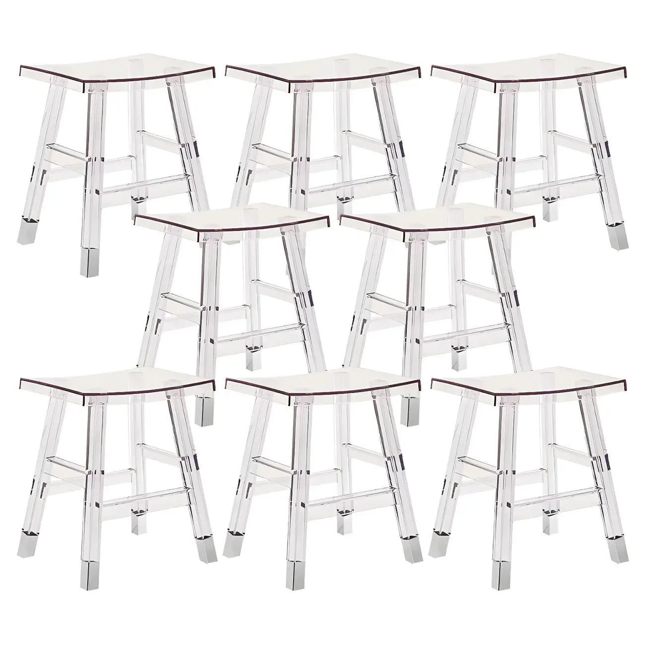 Vibrant Colors Acrylic Chic Coffee Chair Stackable Bar Stool
