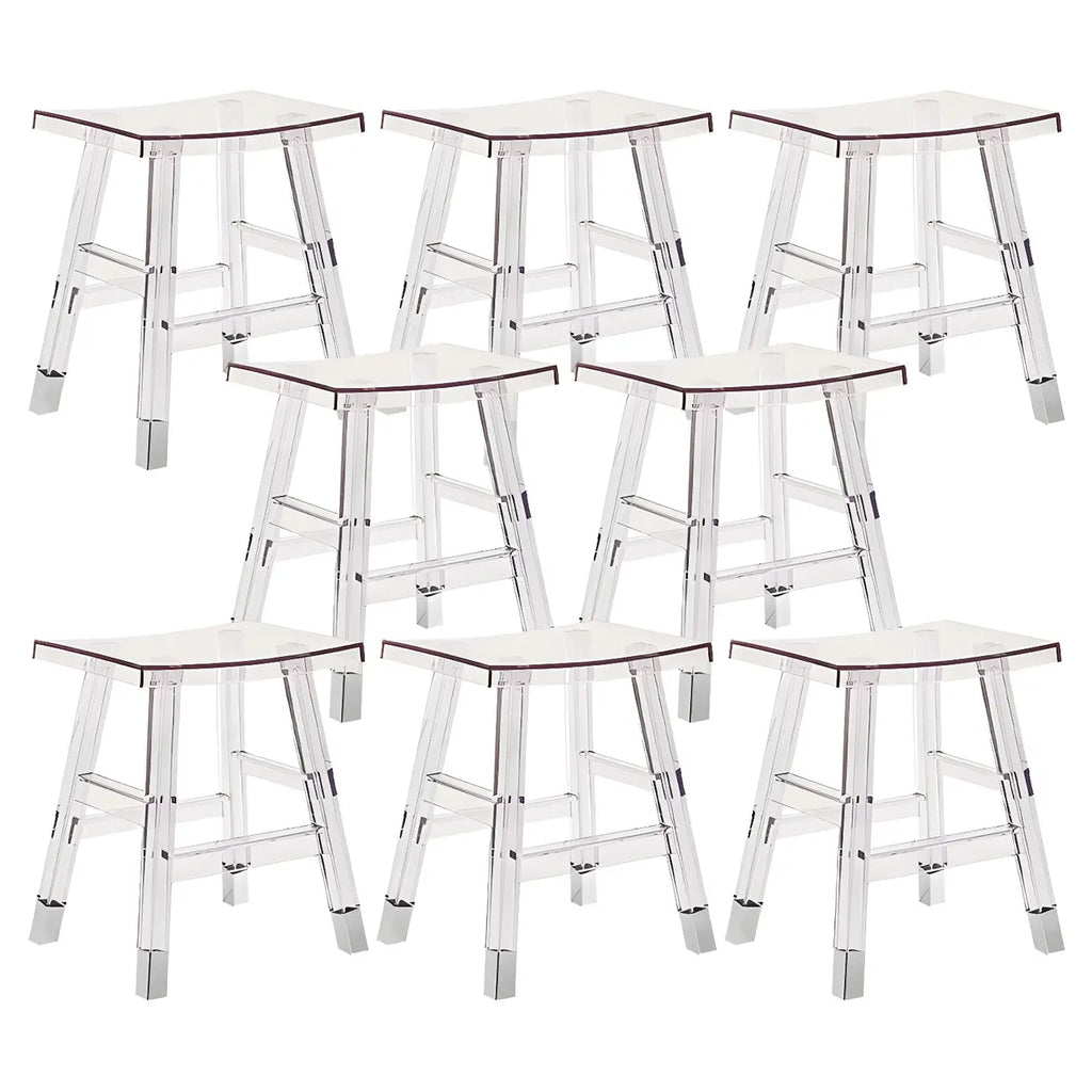 Vibrant Colors Acrylic Chic Coffee Chair Stackable Bar Stool