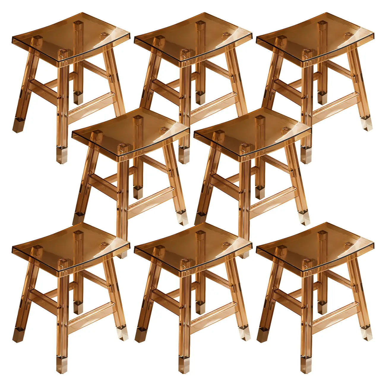 Vibrant Colors Acrylic Chic Coffee Chair Stackable Bar Stool