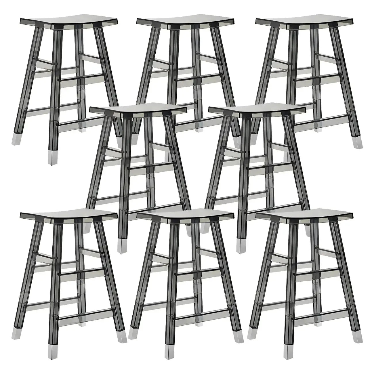 Vibrant Colors Acrylic Chic Coffee Chair Stackable Bar Stool
