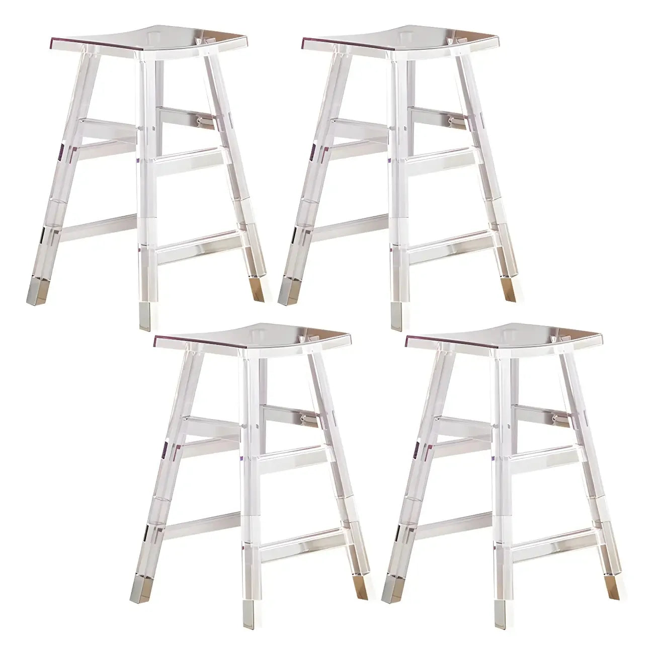 Vibrant Colors Acrylic Chic Coffee Chair Stackable Bar Stool