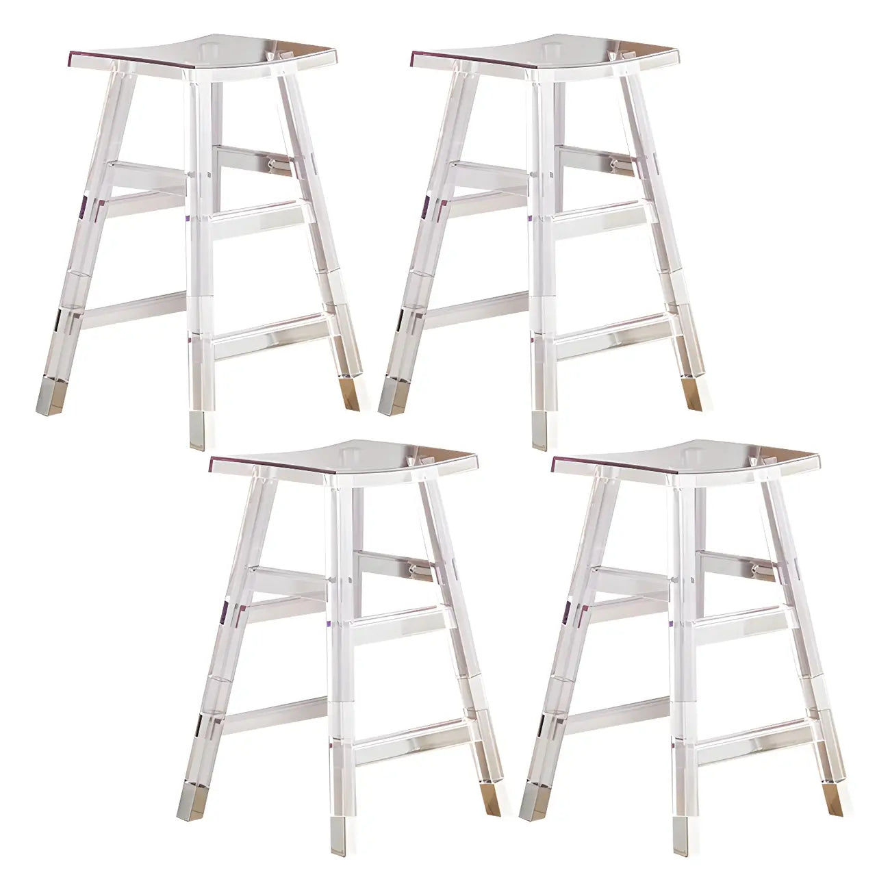 Vibrant Colors Acrylic Chic Coffee Chair Stackable Bar Stool