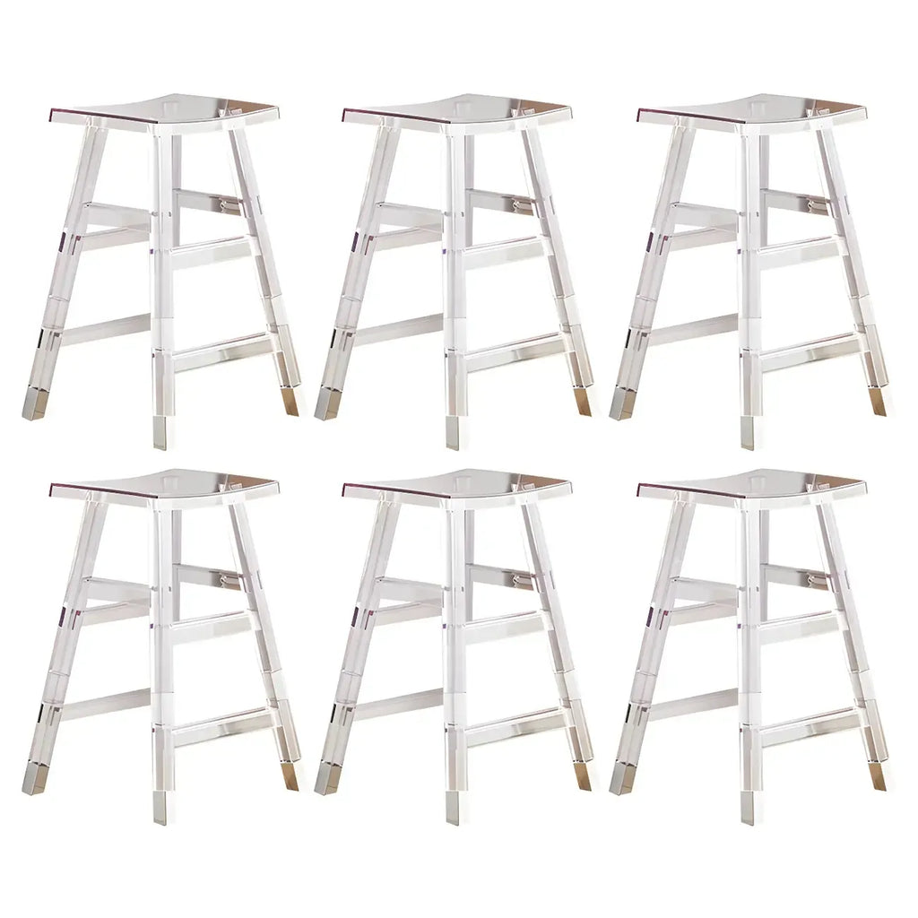 Vibrant Colors Acrylic Chic Coffee Chair Stackable Bar Stool