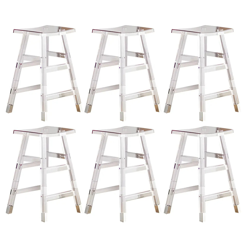 Vibrant Colors Acrylic Chic Coffee Chair Stackable Bar Stool