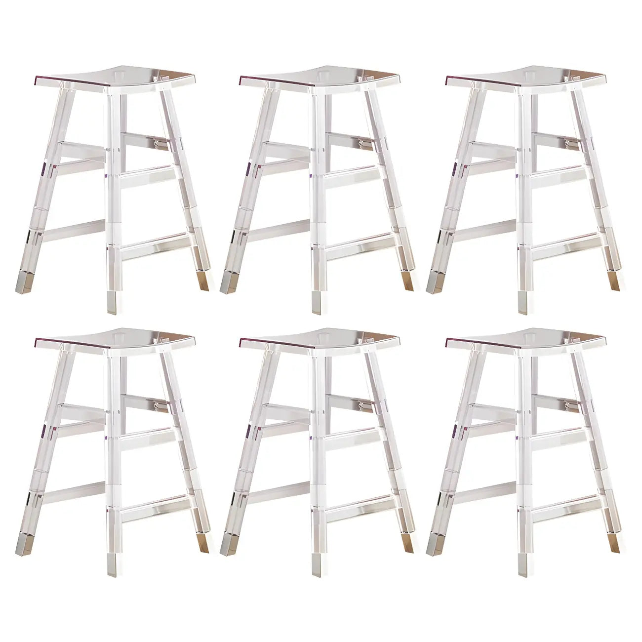 Vibrant Colors Acrylic Chic Coffee Chair Stackable Bar Stool
