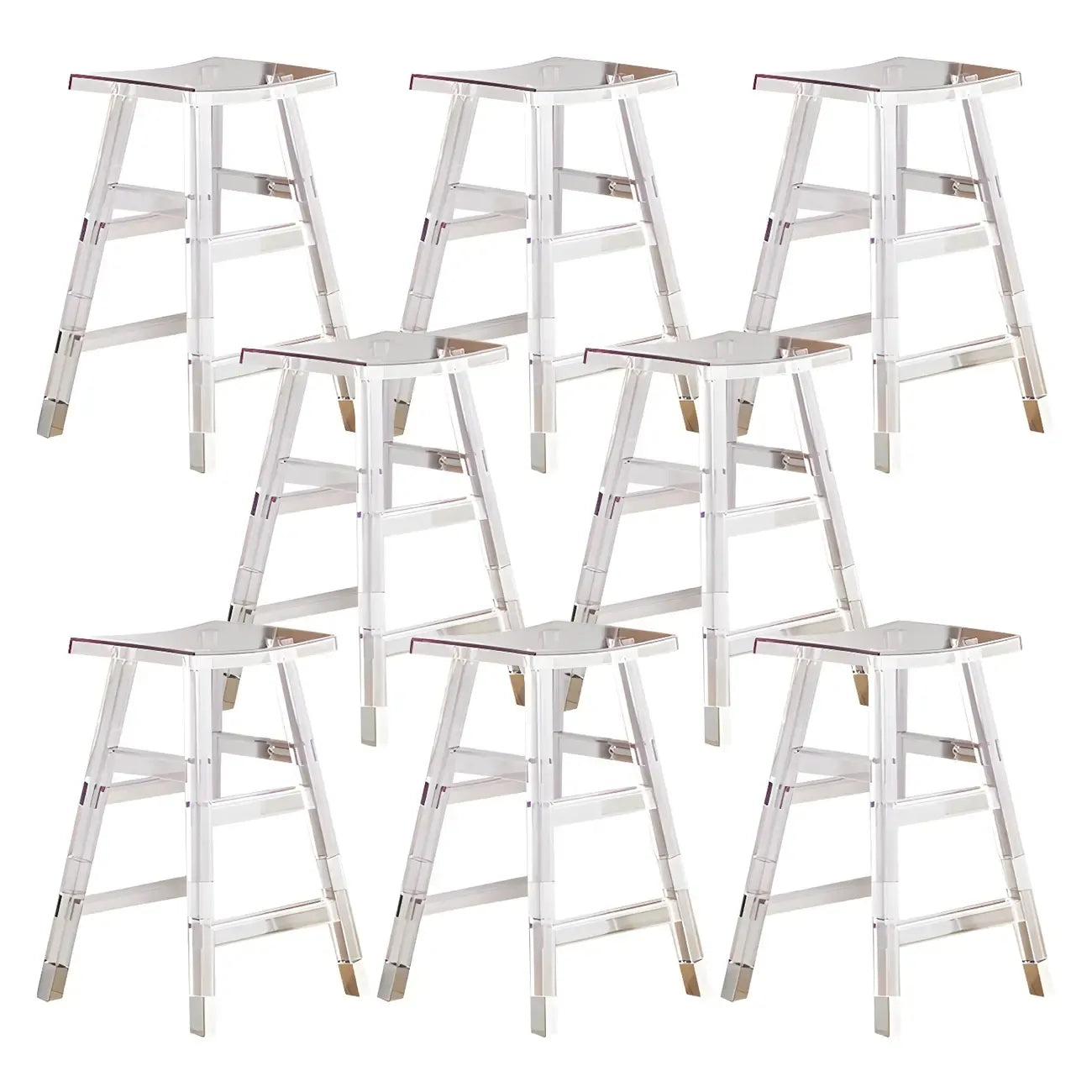 Vibrant Colors Acrylic Chic Coffee Chair Stackable Bar Stool