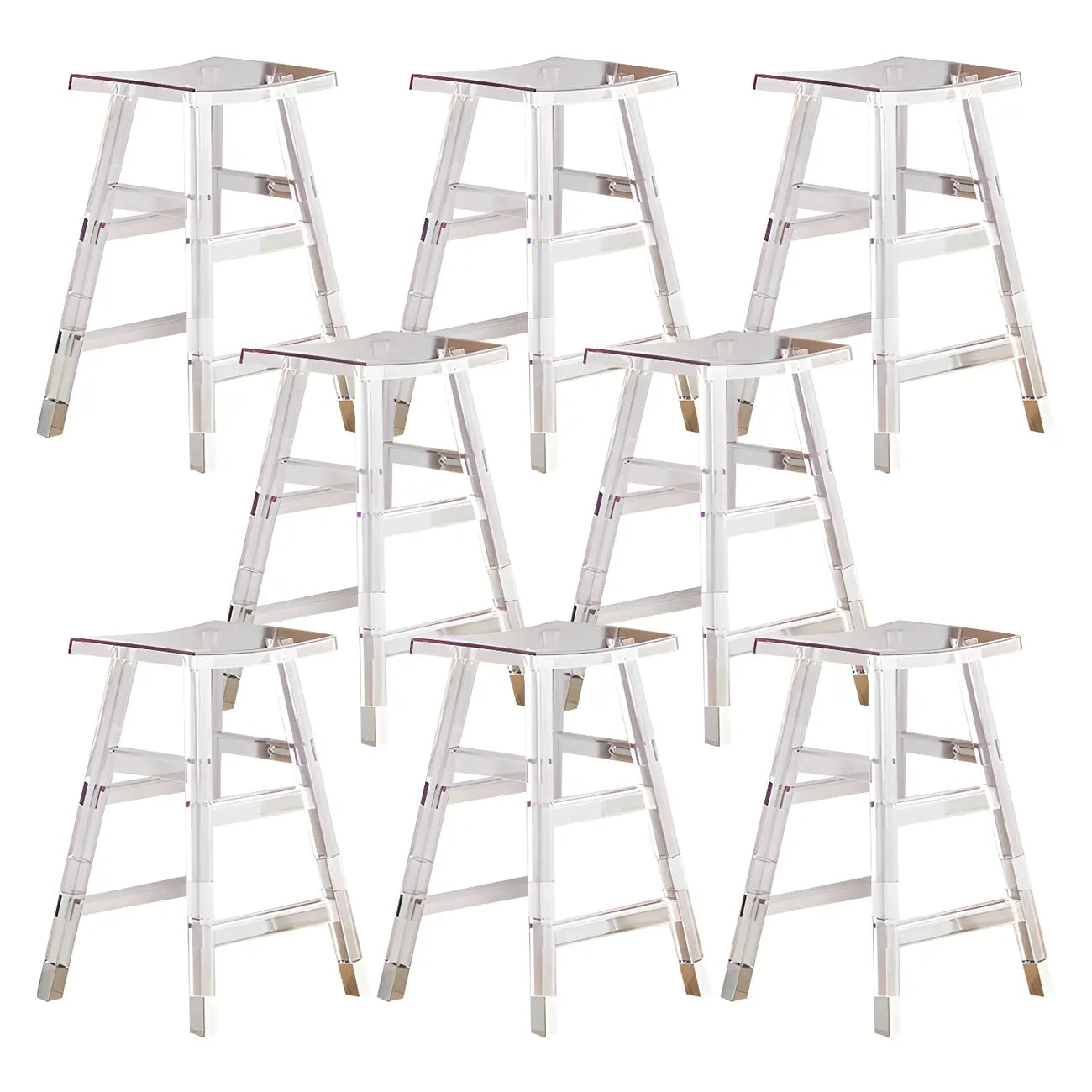 Vibrant Colors Acrylic Chic Coffee Chair Stackable Bar Stool