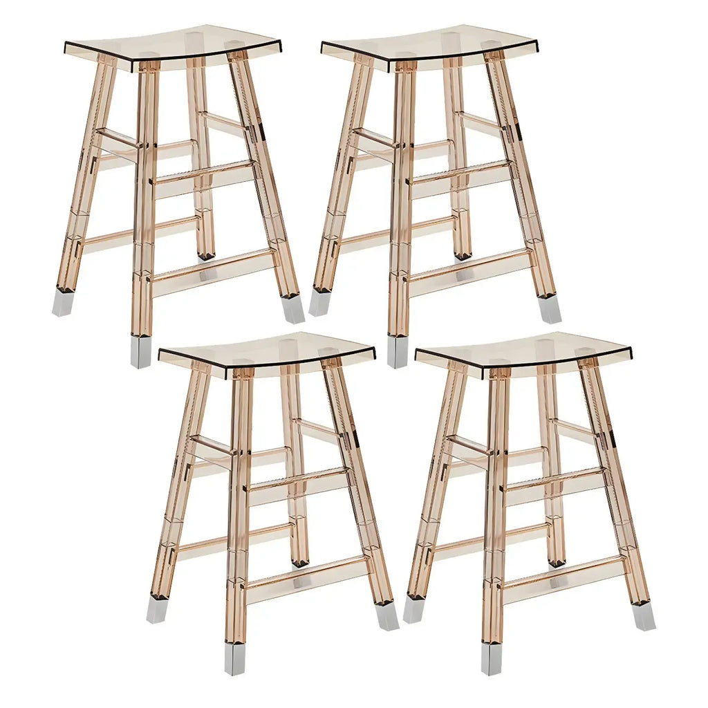 Vibrant Colors Acrylic Chic Coffee Chair Stackable Bar Stool