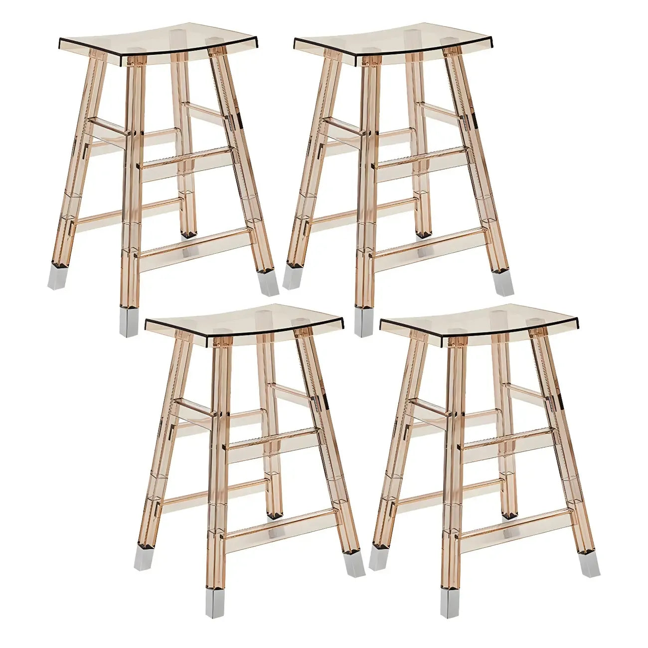 Vibrant Colors Acrylic Chic Coffee Chair Stackable Bar Stool