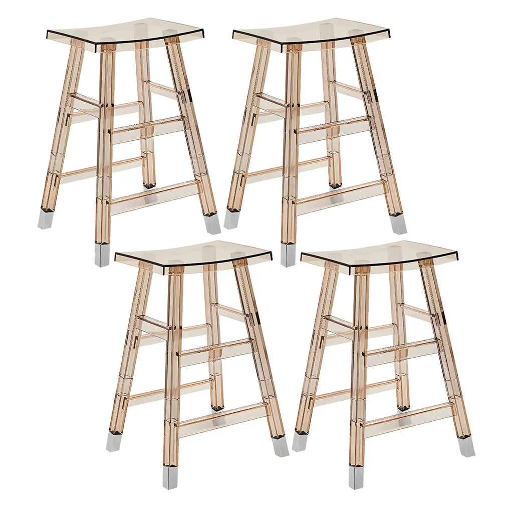 Vibrant Colors Acrylic Chic Coffee Chair Stackable Bar Stool
