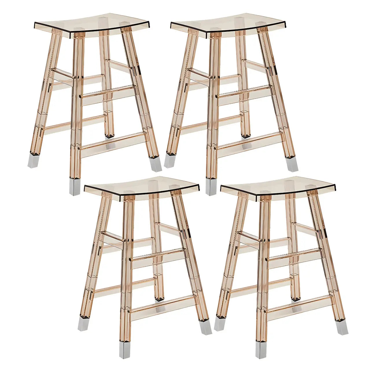Vibrant Colors Acrylic Chic Coffee Chair Stackable Bar Stool