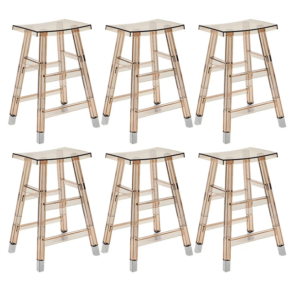 Vibrant Colors Acrylic Chic Coffee Chair Stackable Bar Stool
