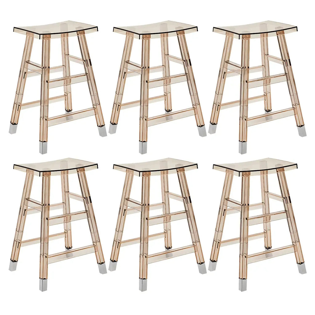 Vibrant Colors Acrylic Chic Coffee Chair Stackable Bar Stool