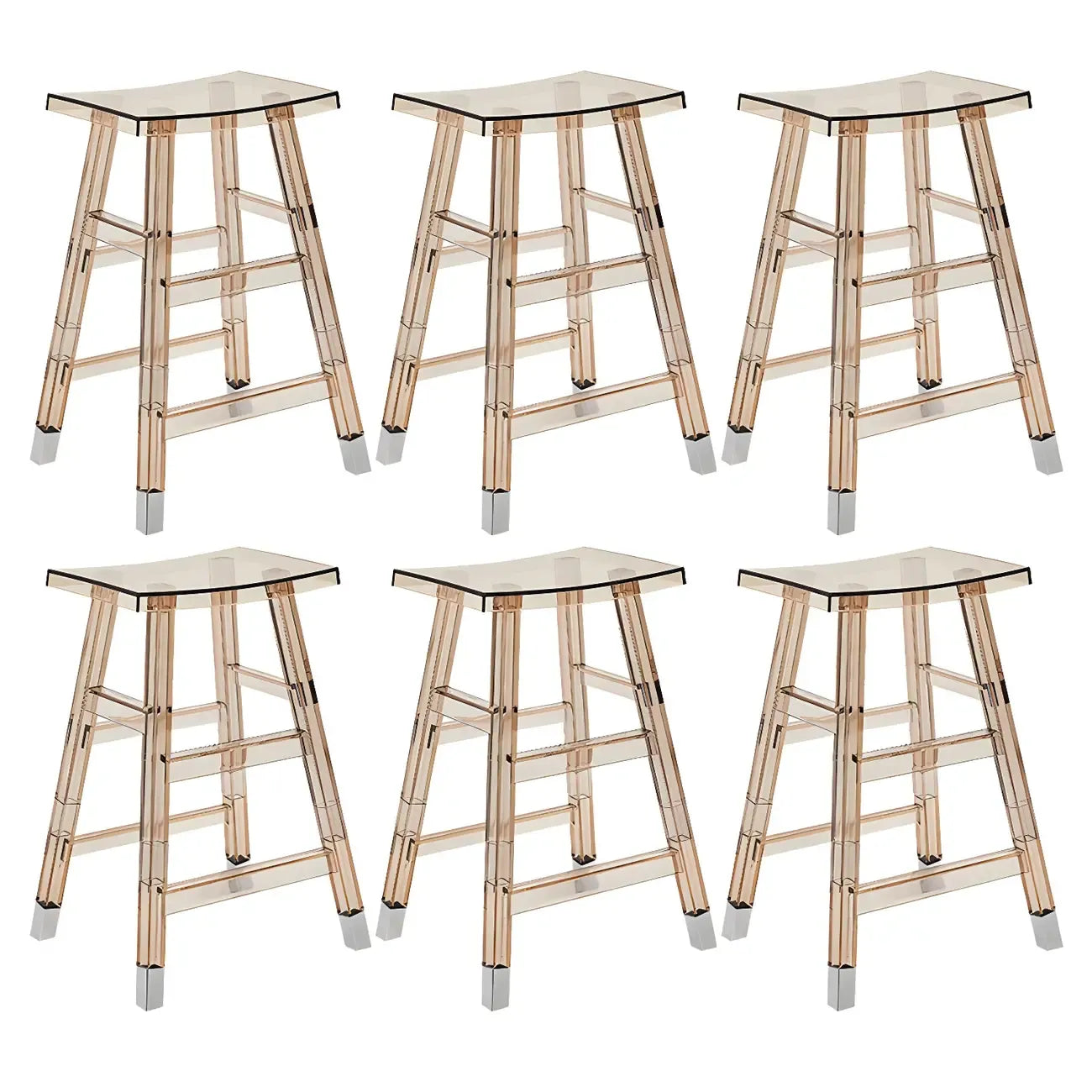 Vibrant Colors Acrylic Chic Coffee Chair Stackable Bar Stool