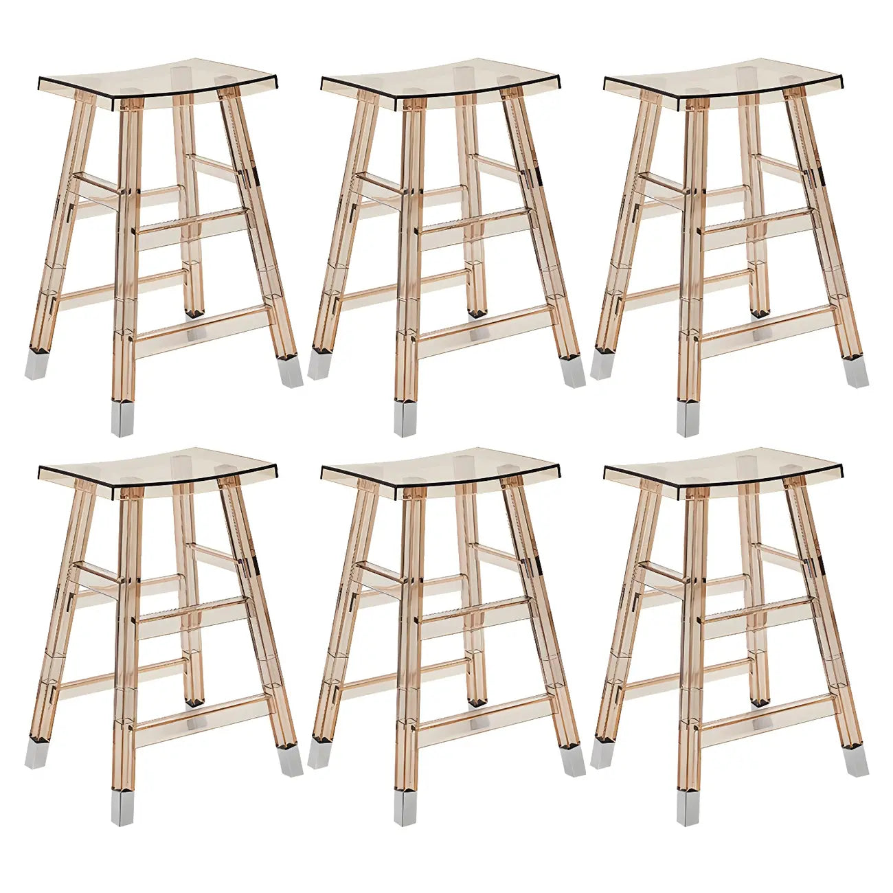 Vibrant Colors Acrylic Chic Coffee Chair Stackable Bar Stool