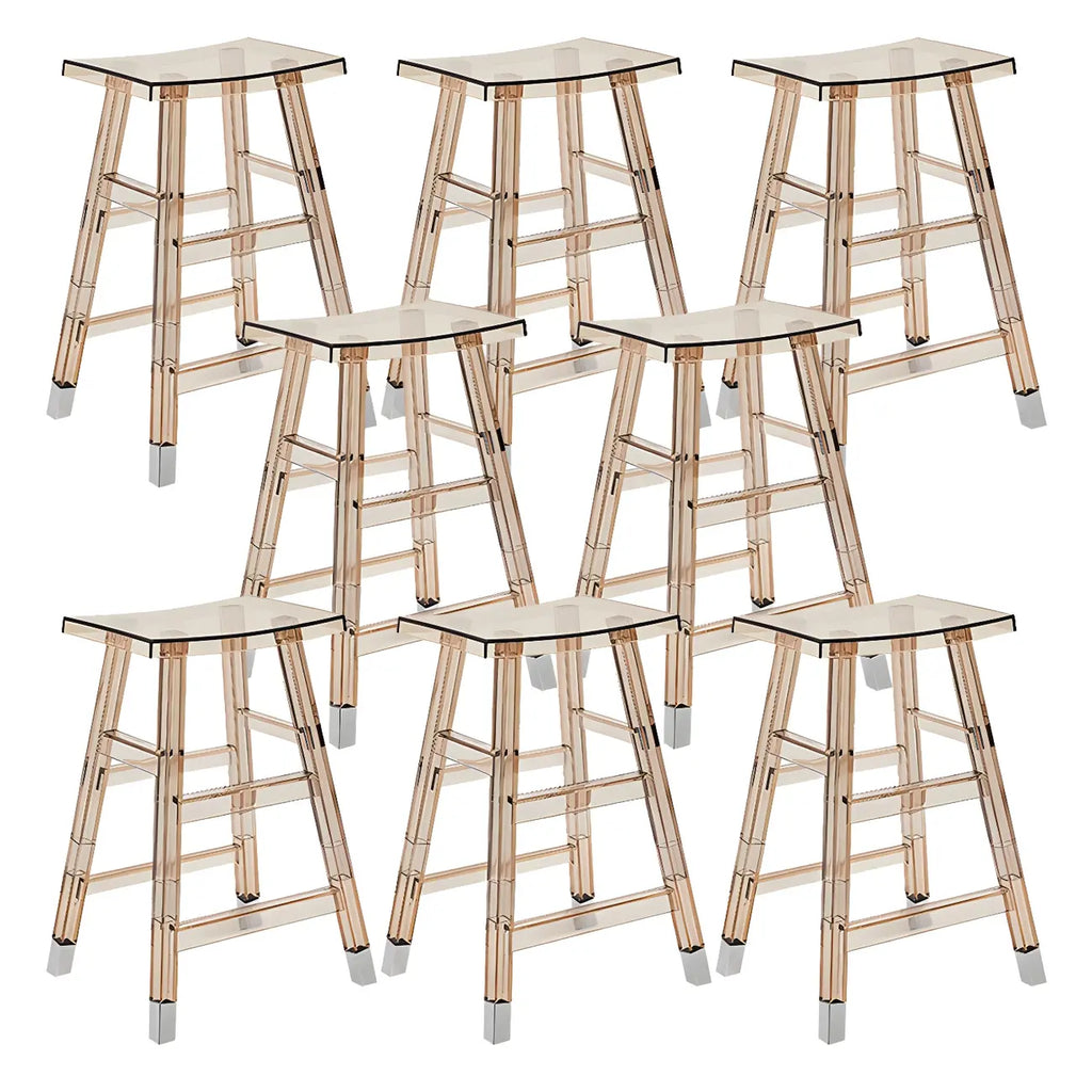 Vibrant Colors Acrylic Chic Coffee Chair Stackable Bar Stool