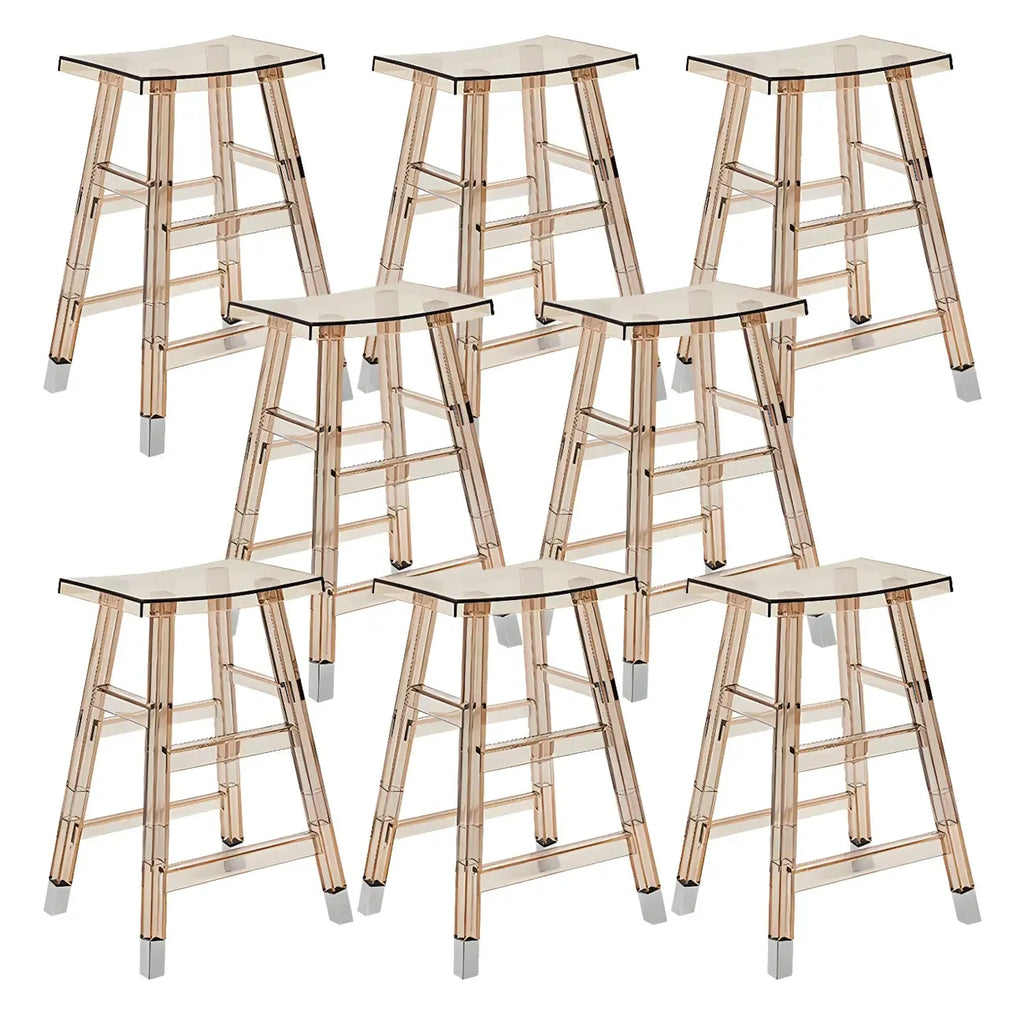 Vibrant Colors Acrylic Chic Coffee Chair Stackable Bar Stool