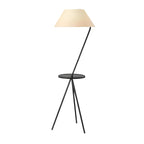 Black Metal Modern Tripod Floor Lamp with Coffee Table