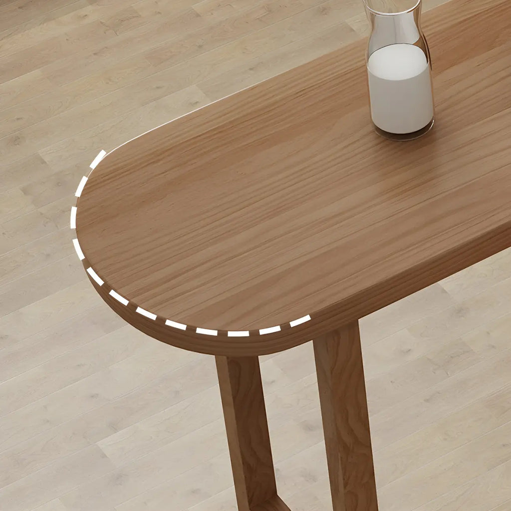 Modern Brown Wood Storage Bar Tables for Dining Room