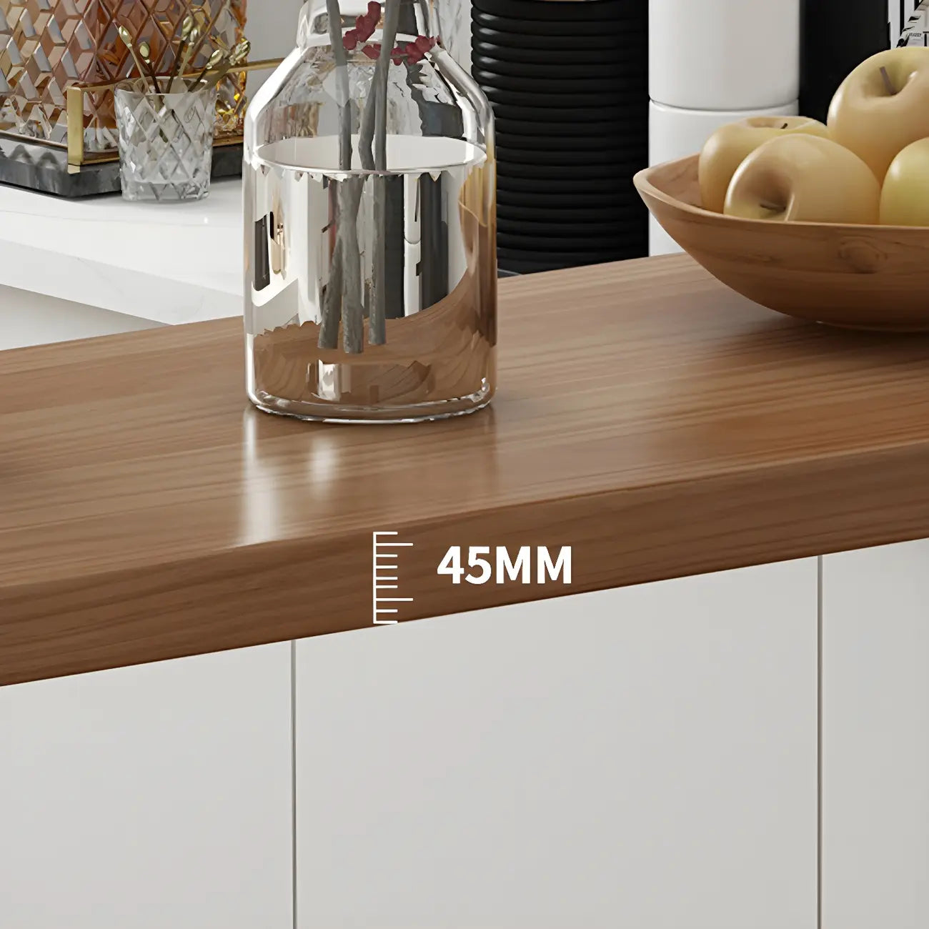 Modern Brown Wood Storage Bar Tables for Dining Room