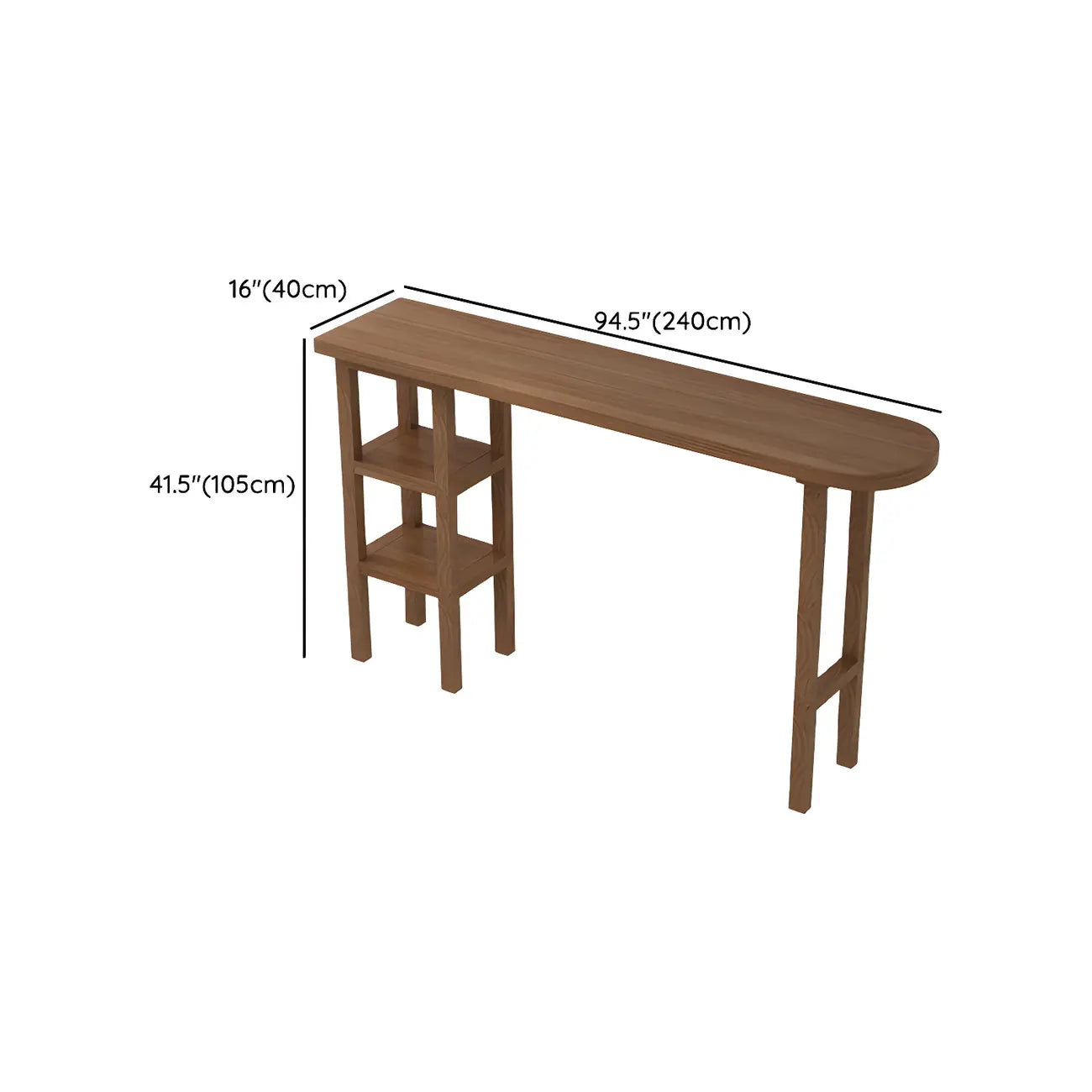 Modern Brown Wood Storage Bar Tables for Dining Room