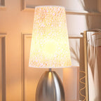 Elegant Black Fabric LED Touch Table Lamp for Bedroom