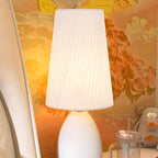 Elegant Black Fabric LED Touch Table Lamp for Bedroom