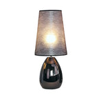 Elegant Black Fabric LED Touch Table Lamp for Bedroom
