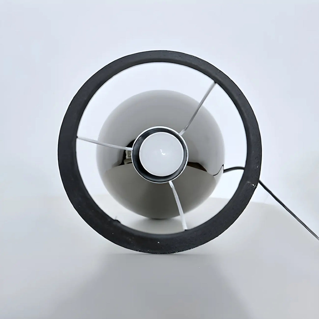 Elegant Black Fabric LED Touch Table Lamp for Bedroom