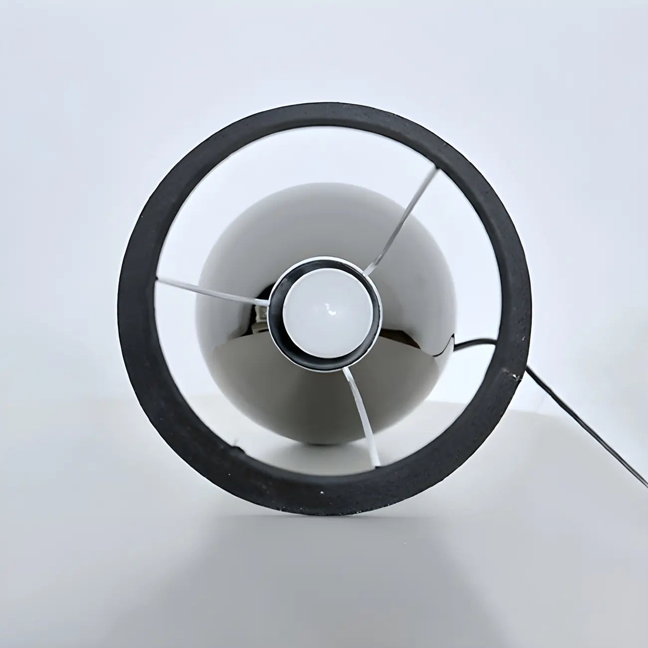 Elegant Black Fabric LED Touch Table Lamp for Bedroom