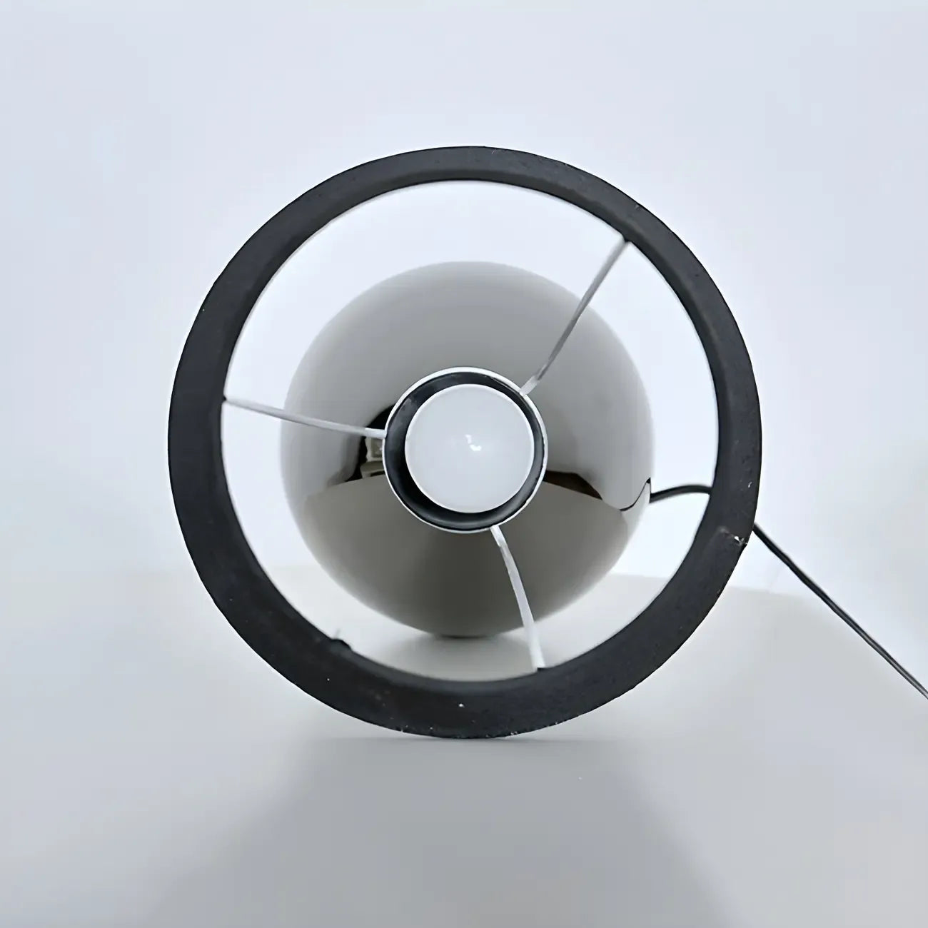Elegant Black Fabric LED Touch Table Lamp for Bedroom