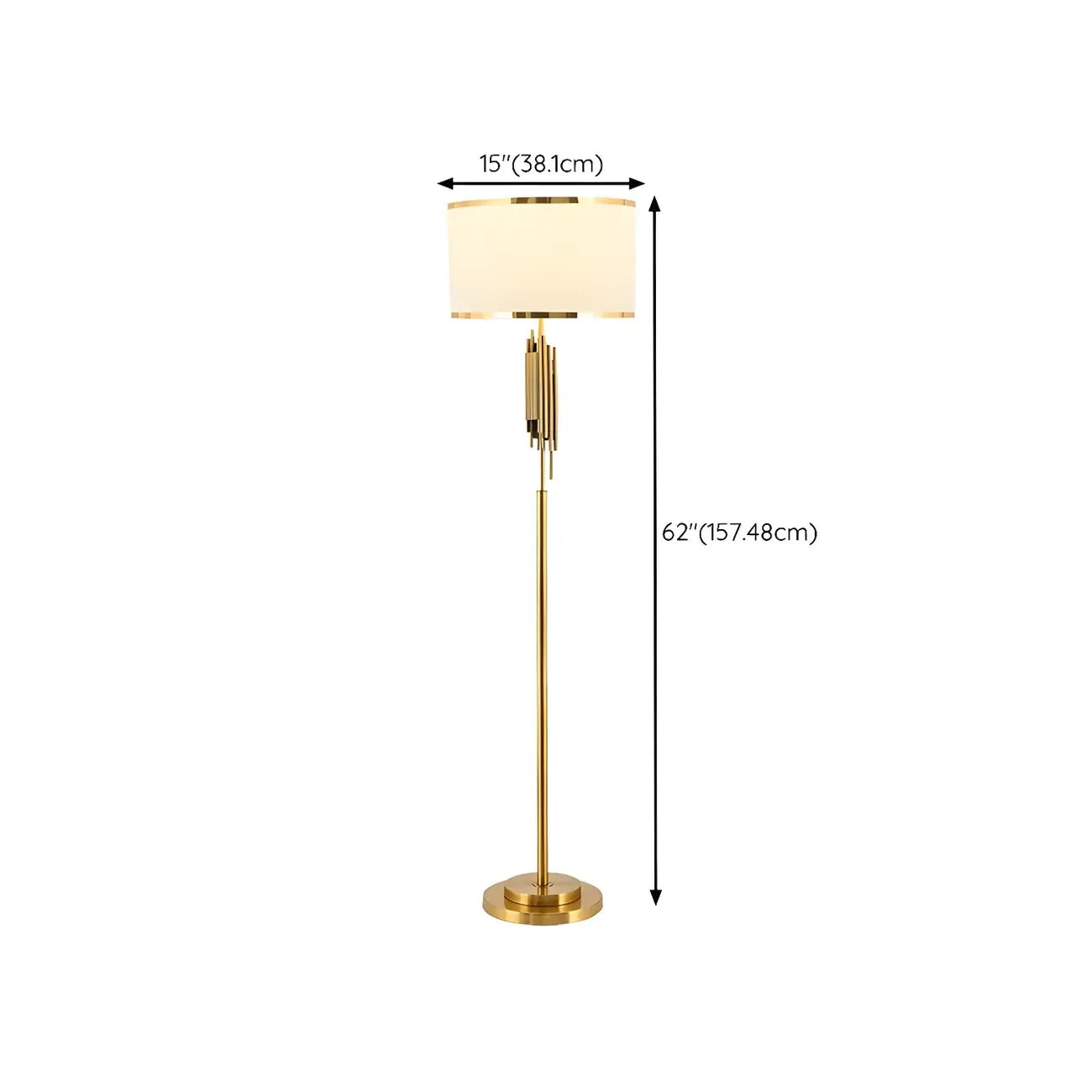 Contemporary Gold Standing Floor Lamp for Living Room