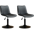 Adjustable Swivel Leather Bucket Bar Stools With Backs For Home Bar