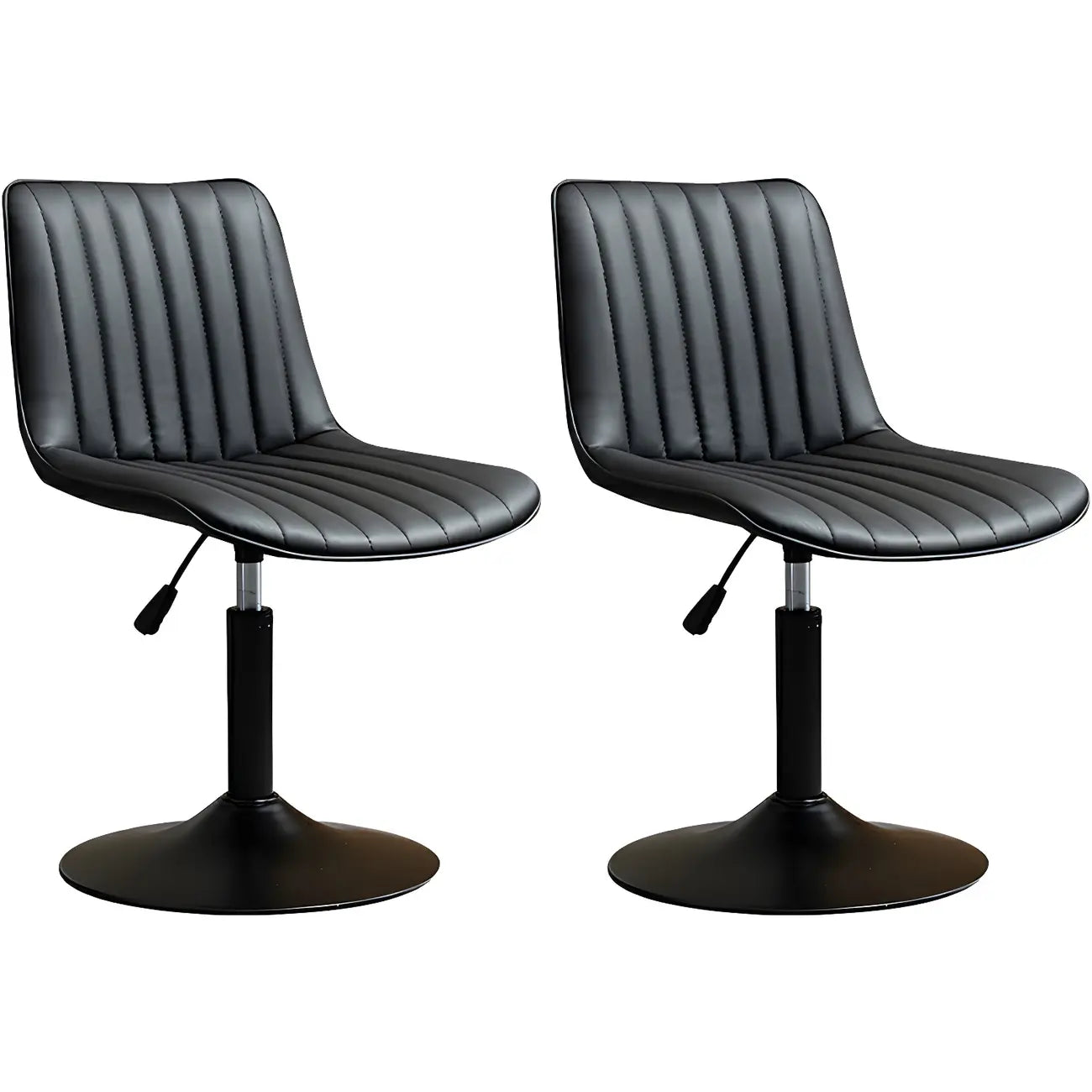 Adjustable Swivel Leather Bucket Bar Stools With Backs For Home Bar