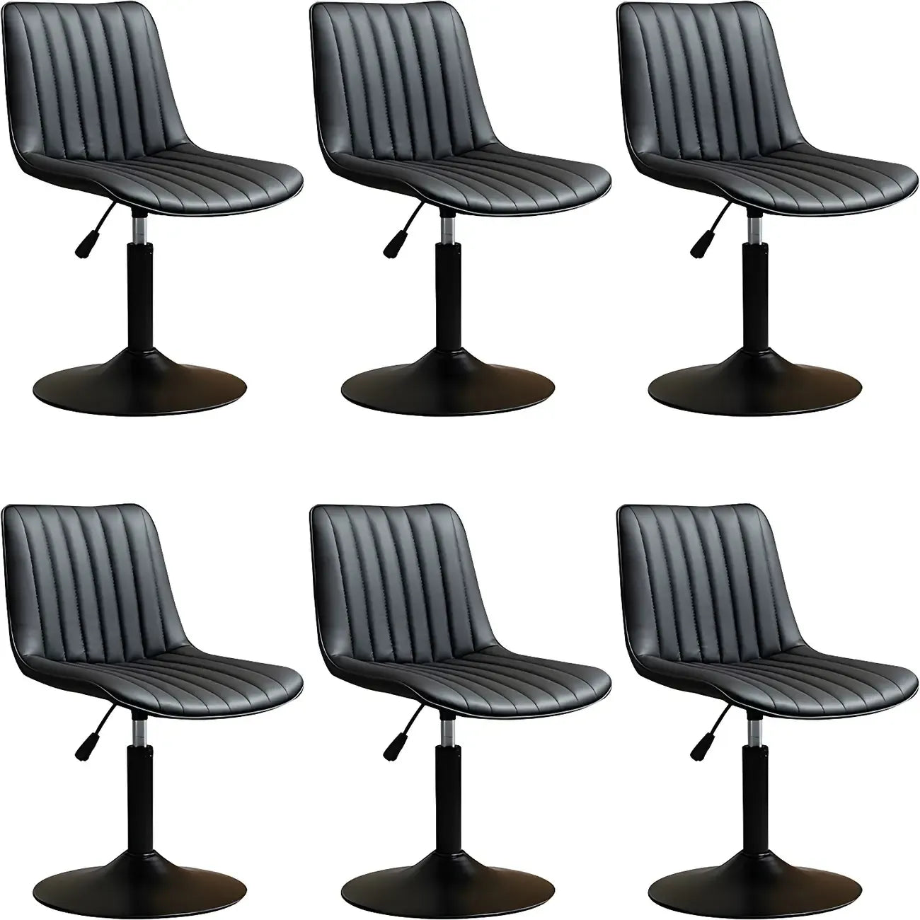 Adjustable Swivel Leather Bucket Bar Stools With Backs For Home Bar